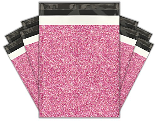 10x13 (100) Pink Confetti Designer Poly Mailers Shipping Envelopes Premium Printed Bags