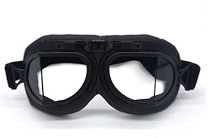 evomosa Vintage Motorcycle Goggles Anti Fog & Impact UV Protection Aviator Pilot Goggles,Fly Racing Riding Sand Dust Goggles for Adult