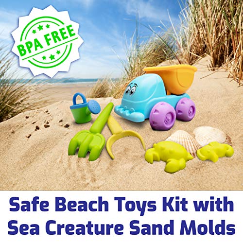 image for USA Toyz Beach Toys for Toddlers - 8pk Sandbox Toys for Kids with Dump