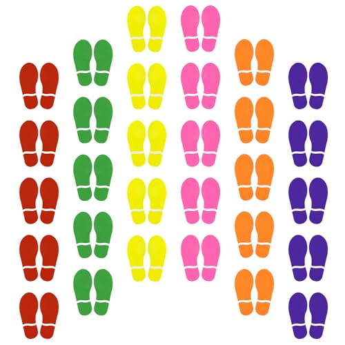 Colorful Footprint Floor Stickers