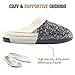 ULTRAIDEAS Mens Slip On Slippers, Sherpa Lined House Shoes with Memory Foam for Indoor Outdoor, Machine Washable (Meteorite Grey, Size 11-12)