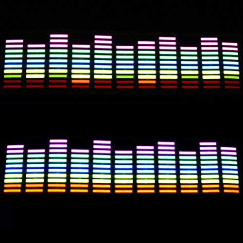 1Pc Car Sticker Music Rhythm LED Flash Light Lamp Sound Activated Equalizer - Multicolor
