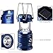 MOONKIST Solar Rechargeable Camping Lantern & Portable Outdoor Handheld Led Flashlight Emergency Lights (Blue)