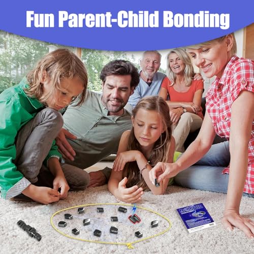 Magnetic Chess Game with 20 Stones and Rope – Portable Educational Magnetic Strategy Set, Party & Travel Game for Ages 9+, Chess Party Supplies for Family Gathering and Travel