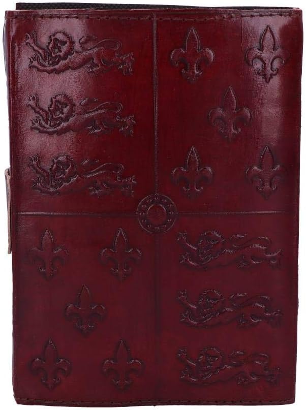 Nemesis Now Lockable Red Leather Medieval Embossed Journal, Paper, Burgundy, One Size - Image 4
