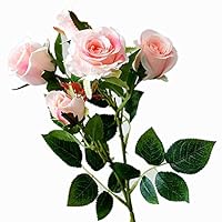 Artificial & Dried Flowers - 5 Heads Branch Fresh Rose Artificial Flowers Real Touch Home Wedding Party Decor Fake Small Bouquet - Artificial Flowers Dried