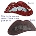 3 Pcs/Set Sequin Iron on Patch Hot Lip Sew On Patch for Bags Jackets Jeans Clothes By Crqes
