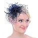 Fascinators Sinamay Hats for Women for Tea Party Kentucky, Navy, Size Medium
