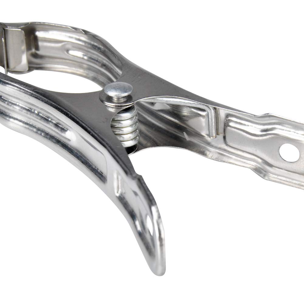 Imagine 10pcs 9cm Stainless Steel Clips Spring Clips Big Clips Windproof Clothespins for Underwear,Socks,Quilts,Clothes,Pants,Shirts