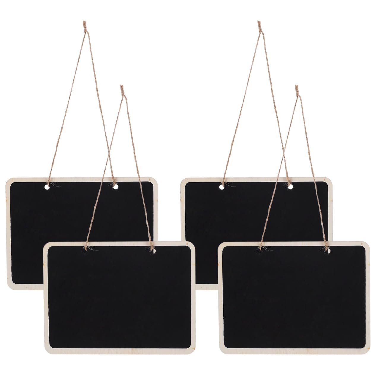 SUPVOX Hanging Mini Chalkboards Double Sided Blackboard 6.3X4.7 Inch Small Blackboard Signs for Weddings Parties Table Numbers and Home Decoration