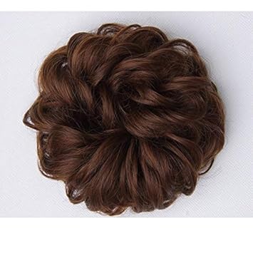 Amazon Com Viviabella Messy Bun Natural Black Hair Piece Thick