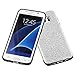 MEKO Galaxy S7 Edge Case, Shiny Sparkle Glitter Bling Case - Built-in Glitter Premium Firm Rubber Case [Scratch Resistant] for Samsung Galaxy S7 Edge- (Silver)
