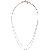 EF Collection Women's 14k Double Strand Liquid Gold Necklace, Gold, One Size