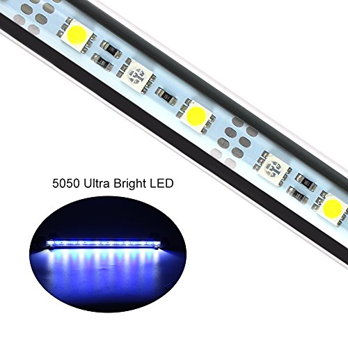 GOESWELL LED Aquarium Light, Aquarium LED Lighting for Fish Tanks White and Blue LEDs Fixture Underwater Submersible Fish Tank Lamp (11.41 inch) - Thumbnail 2