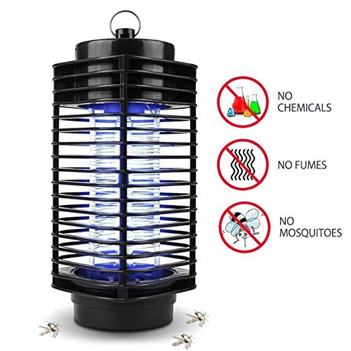 Muhoop Electronic Bug Zapper Mosquito Killer Lamp Insect Killer Light Fly Trap Moth Catcher Portable Standing or Hanging for Indoor and Outdoor Use
