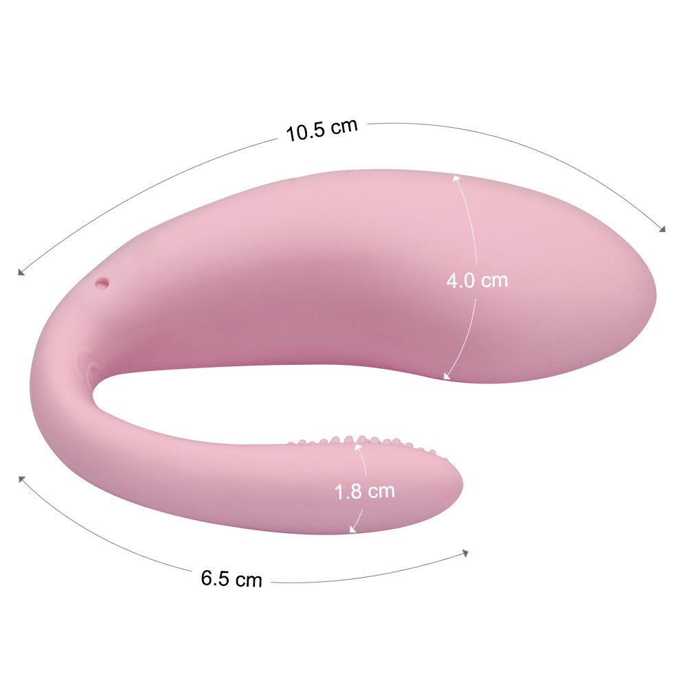Paarvibrator Partner Vibratoren für Frauen und Paare,Silikon Paarvibratoren für Sie Klitoris und G-punkt Stimulation,Sexspielzeug - Wiederaufladbar,Leise,Hellrosa