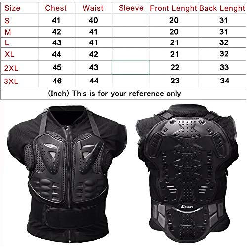 Motorcycle Full Body Armor Vest Jacket Protective Gear Chest Protector for Adult - Thumbnail 6