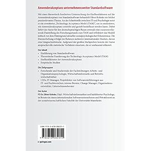 Anwenderakzeptanz unternehmensweiter Standardsoftware: Theorie, Einflussfaktoren und Handlungsempfehlungen (German Edition)