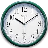 Geneva/Advance Clock Co 8104 Quartz 10-Inch Hunter Green Plastic Wall Clock
