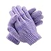Scheam Exfoliating Gloves Body Spa Gloves Dead Skin Cell Remover Bath Gloves Shower Massage Scrubber, 4 Pairs