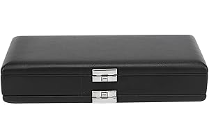 Alomejor Portable Black Bassoon Reed Case, 20-Reed Capacity, Ventilation Holes, MoistureProof Box for Wind Instruments, Conve