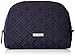 Vera Bradley Women's Microfiber Large Zip Cosmetic Makeup Organizer Bag, Classic Navy, One Size