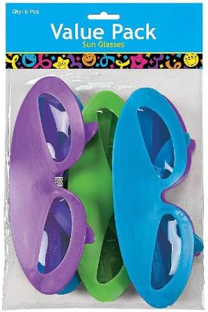 PACK OF 6 PLASTIC SUPERHERO SUNGLASSES