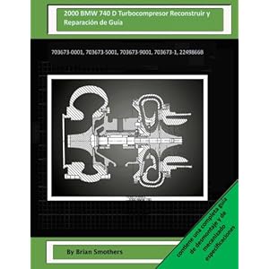 2000 BMW 740 D Turbocompresor Reconstruir y Reparación de Guía: 703673-0001, 703673-5001, 703673-9001, 703673-1, 2249866B (Spanish Edition)