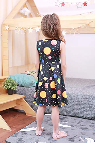 51Bd%2BcIoLaL Ahegao Girl's Floral Sleeveless Dresses Kids One Piece Sundress for Casual School 4-13 Years Old - Image 5