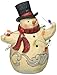 Jim Shore Heartwood Creek Pint-Size Snowman Wrapped in Lights Stone Resin Figurine, 5”