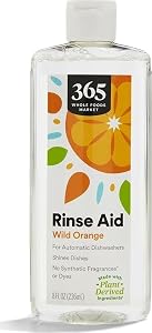 365 by Whole Foods Market, Rinse Aid for Automatic Dishwashers, Wild Orange Scent, 8 Fl Oz