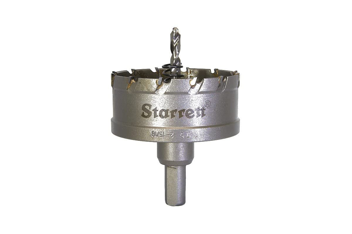Starrett Carbide Tipped Hole Saw - CTD75 TCT Deep Cut Holesaw Cutter - For Metal Stainless Steel Iron Aluminium - 75mm