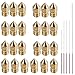 AFUNTA 24pcs MK8 Brass Extruder Nozzle Print Head & 5pcs Cleaning Needles for 1.75mm Makerbot Creality CR-10 ANET A8 CR-10 M6 3D Printer,7 Different Sizes 0.2mm,0.3mm,0.4mm,0.5mm,0.6mm,0.8mm,1.0mm