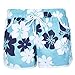 MEATHY Women's Floral Boardshort Elastic Waistband Beach Shorts With Drawstring