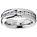 6MM Ladies Eternity Titanium Ring Cubic Zirconia Wedding Band with CZ sizes 4 to 9
