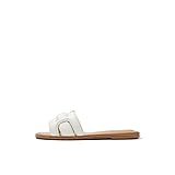 ALDO Women's Elenaa Flat Sandal, White/Bone, 7.5