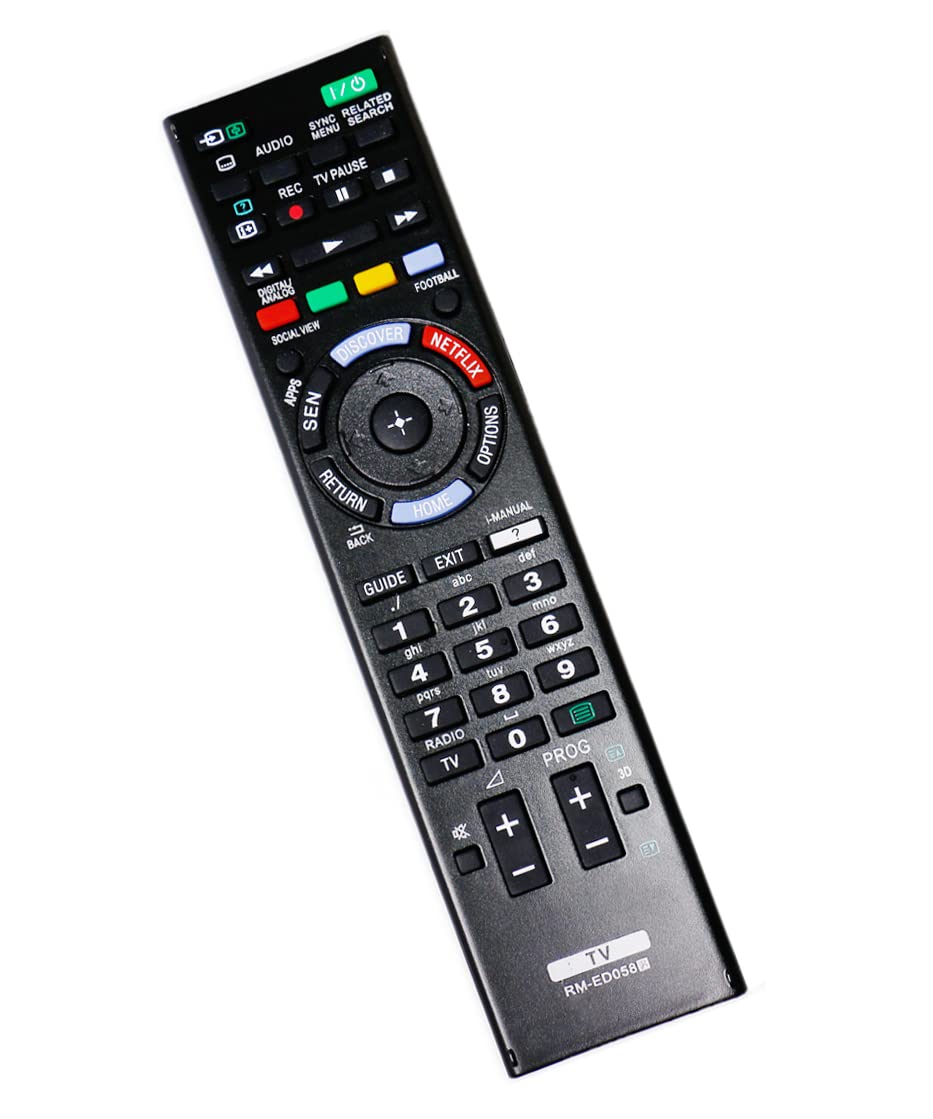 AULCMEET RM-ED058 Replacement Remote Control Compatible with Sony 3D OLED TV KD-65S9005B KD-65X8505B KD-55X8505B KDL-60W855B KDL-42W815B KD-49X8505B KD-79X9005B KDL-55W829B