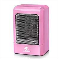 Zhenxigg Portable Space Heater Fast Heating Electric Heater for Indoor Use Office Home Desktop Bedroom Room 500W (Pink)