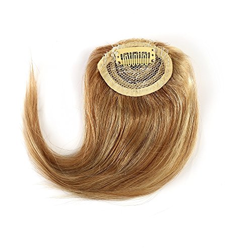 Rosette Hair 100% Human Hair Bun/Scrunchie/Side-Swept Extension Curly Hair Piece Wig (12/613-Blonde, Hair Side-Swept)