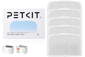 PETKIT Filter Unit Rect for EVERSWEET MAX Cordless Water Fountain, Replacement for 105 fl oz/3L Automatic Cat Fountain, 5 pack