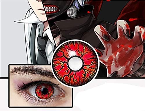 Yaogroo Mult-icolor Cosplay Eyes Cute Colored Charm and Attractive Fashion Contact Lenses Color Blends Cosmetic Makeup Eye Shadow Halloween Carnival Cosmetic Cosplay Eyes (Pattern4)