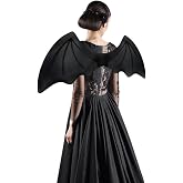 ALIBBON Bat Wings Costume Chiffon Bat Wings Clothes for Women, Bat Wings Dress Up Accessories