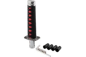 RASNONE Katana Shift Knob Samurai Sword Gear Shifter with 4 Adapters Universal Compatible with Manual and Automatic Cars 15CM