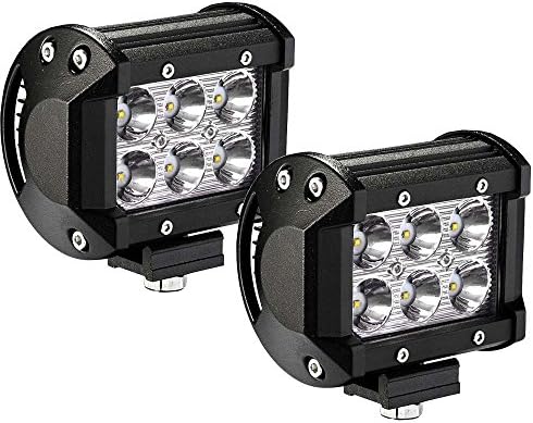 YITAMOTOR LED Light Bar 2Pack 18W 4Inch Square Led Work Light Spot Pod Light Driving Light Fog Light Offroad Light Waterproof for Jeeps Truck Golf Cart Boat 4WD ATV SUV 12V 24V,2 Years Warranty YITAMOTOR LED Light Bar 2Pack 18W 4Inch Square Led Work Light Spot Pod Light Driving Light Fog Light Offroad Light Waterproof for Jeeps Truck Golf Cart Boat 4WD ATV SUV 12V 24V,2 Years Warranty