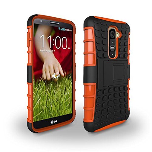 DRUnKQUEEn LG G2 Case Heavy Duty Rugged Hybrid Armor Dual Layer Hard Shell Tire Tread Grenade Grip Combat Tyre Textured Cover with Kickstand