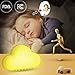 LED Night Lights for Kids Baby Nursery Infant Toddlers Nightlights Touch Sensor Portable Automatic Decorative Wall for Child Bedroom USB Charger White Yellow (yellow)