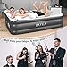 BAYKA Inflatable Queen Air Mattress with Built-in Pump, Double High Blow Up Airbed, Elevated Raised Camping Bed with Durable Polyester Fabric Top & 2-Year Guarantee, Nylon, Grey, Firmthumb 2