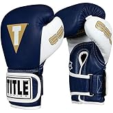 Title Boxing Gel World V2T Bag Gloves, Navy/White/Gold, Small