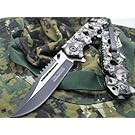 Tac-Force Assisted Opening Linerlock w/ Skull Design A/O Speed Rescue Glass Breaker Knife