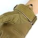 1 Pair Sports Gloves, ADiPROD Hard knuckle Half Finger/Fingerless Shooting Army Police Airsoft Gear (Brown, Large)